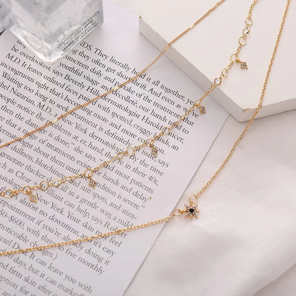 Gold Pearl Necklace,Dainty Layered Gold Necklaces Prom Pearl Choker Necklace Handmade Tiny Pearl Y-Necklace Necklaces for Women Pearl Jewelry for Wedding Bridal Birthday (H)
