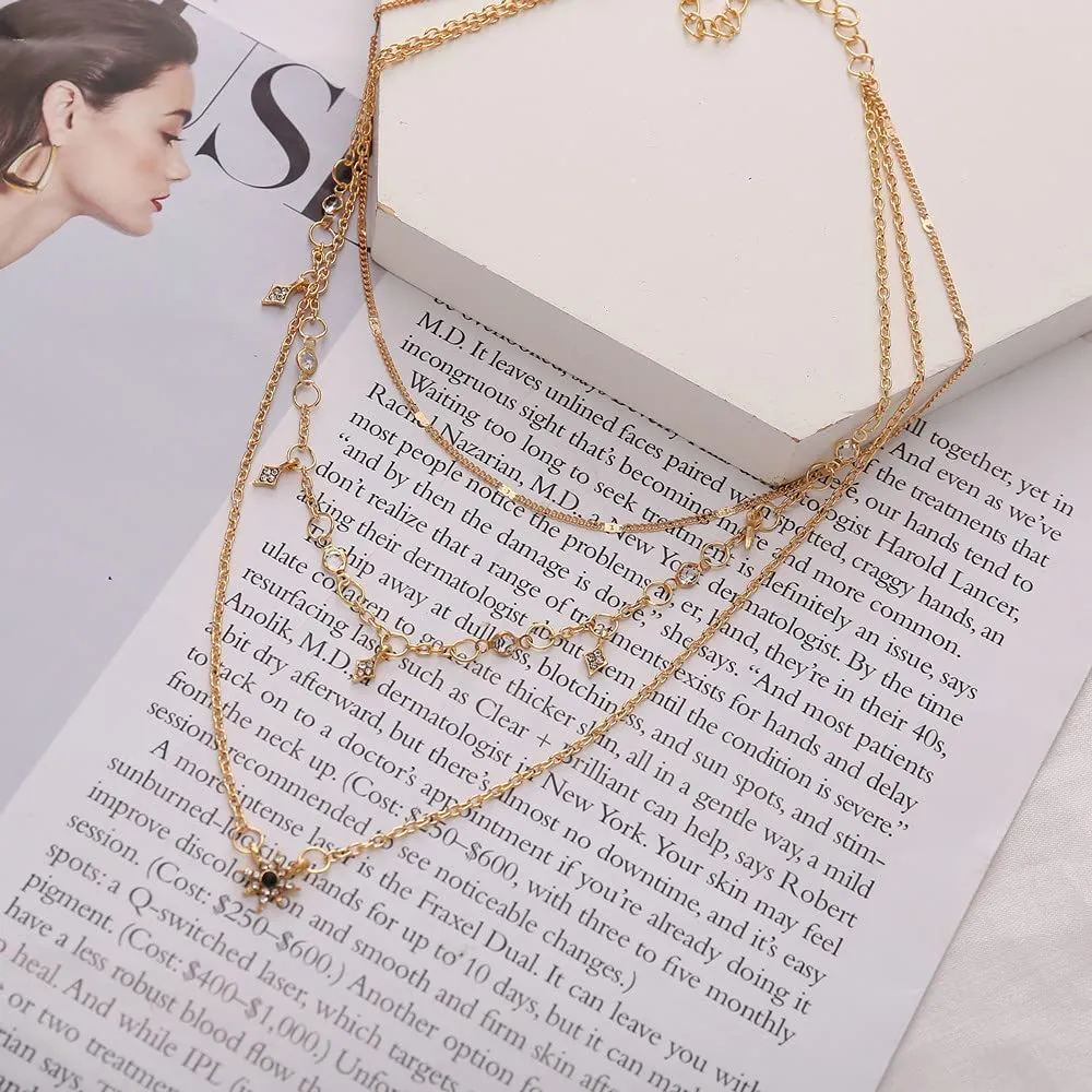 Gold Pearl Necklace,Dainty Layered Gold Necklaces Prom Pearl Choker Necklace Handmade Tiny Pearl Y-Necklace Necklaces for Women Pearl Jewelry for Wedding Bridal Birthday (H)