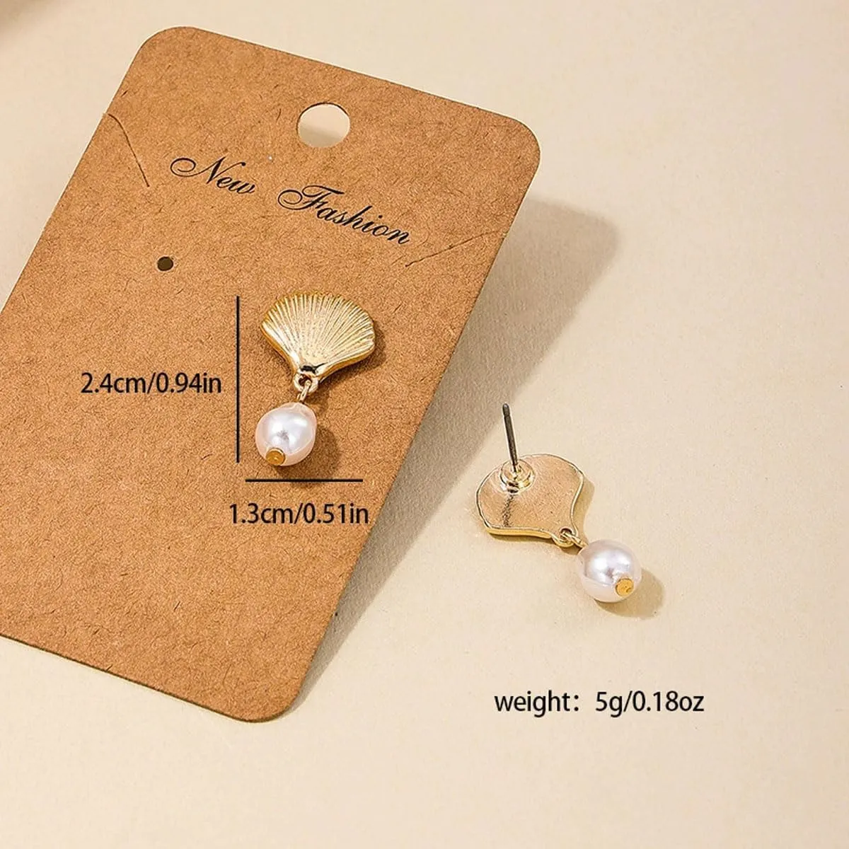Gold Starfish Earrings Beach Jewelry for Women Pearl Sea Shell Earrings Dangle Silver Seashell Earring Vacation Summer Jewelry