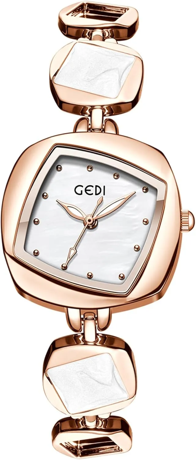 Gosasa Fashion Women's Quartz Watch Minimalist Irregular Geometric Bracelet Analog Waterproof Ladies Casual Dress Wrist Watches