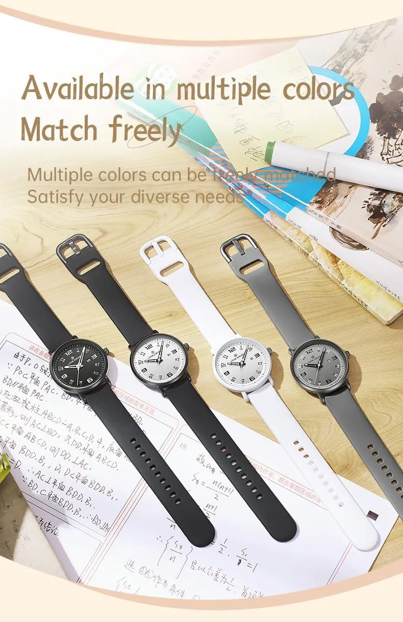 Gosasa Unisex Analog Quartz Watches 30M Waterproof Wrist Watches for Men Women Fashion Business Casual Watch for Man Silicone Band