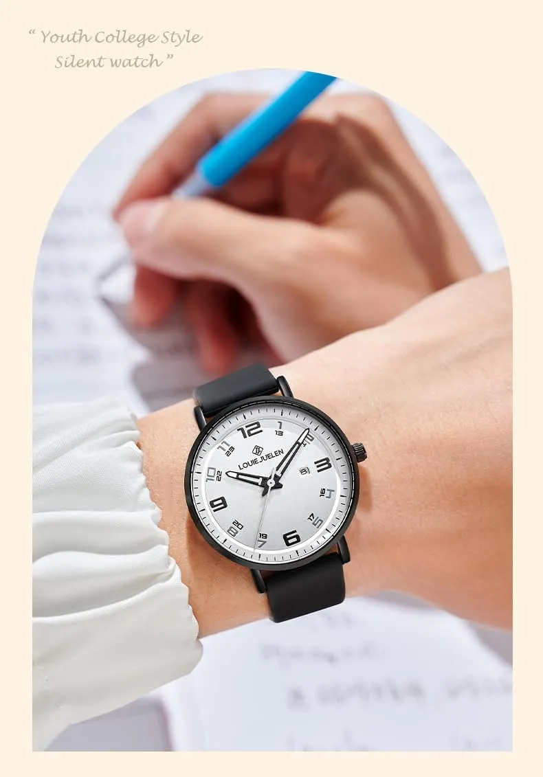 Gosasa Unisex Analog Quartz Watches 30M Waterproof Wrist Watches for Men Women Fashion Business Casual Watch for Man Silicone Band
