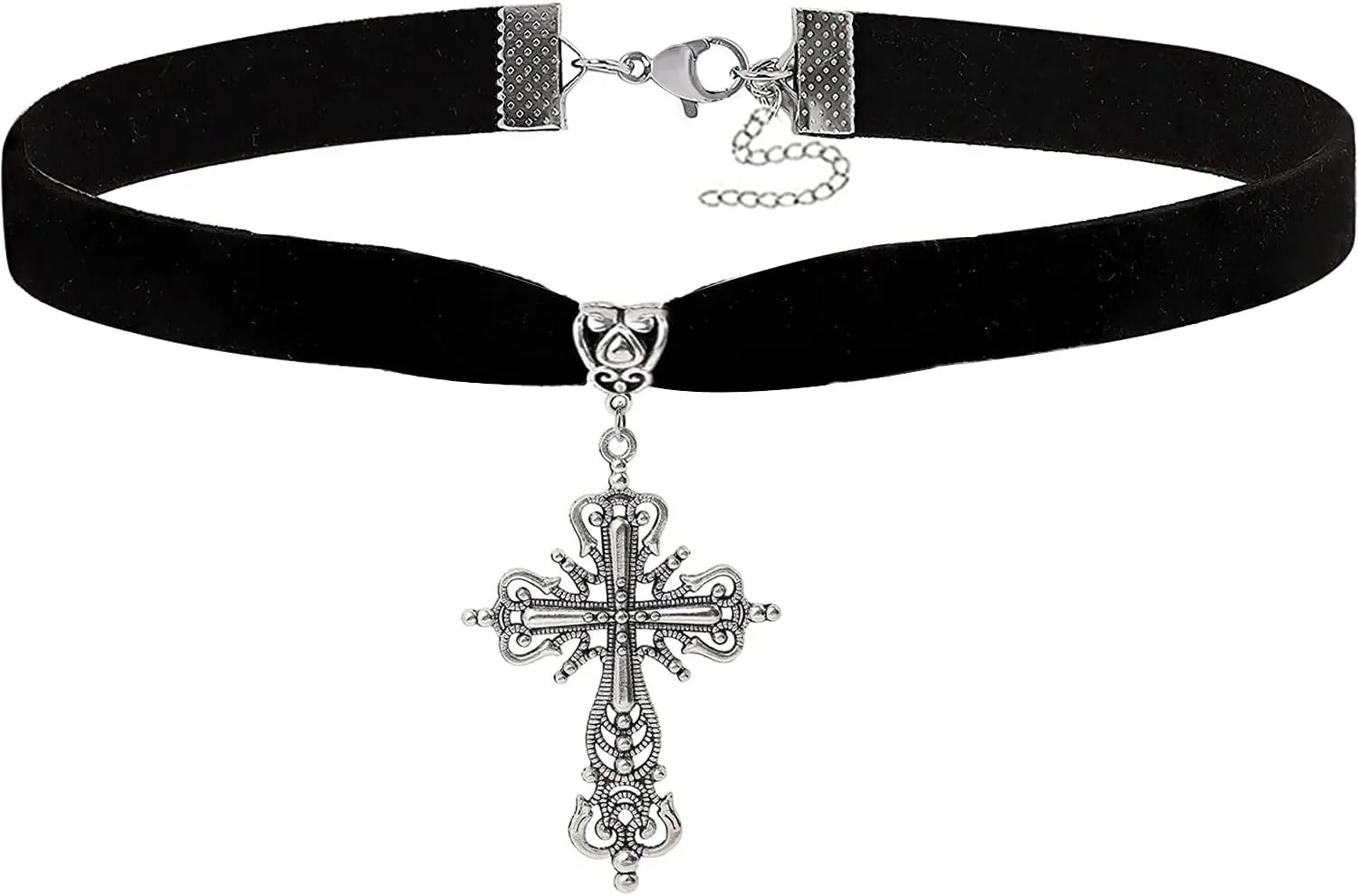 Gothic Black Velvet Choker Necklace for Women,Cameo Choker Collar Necklace Vintage Goth Jewelry