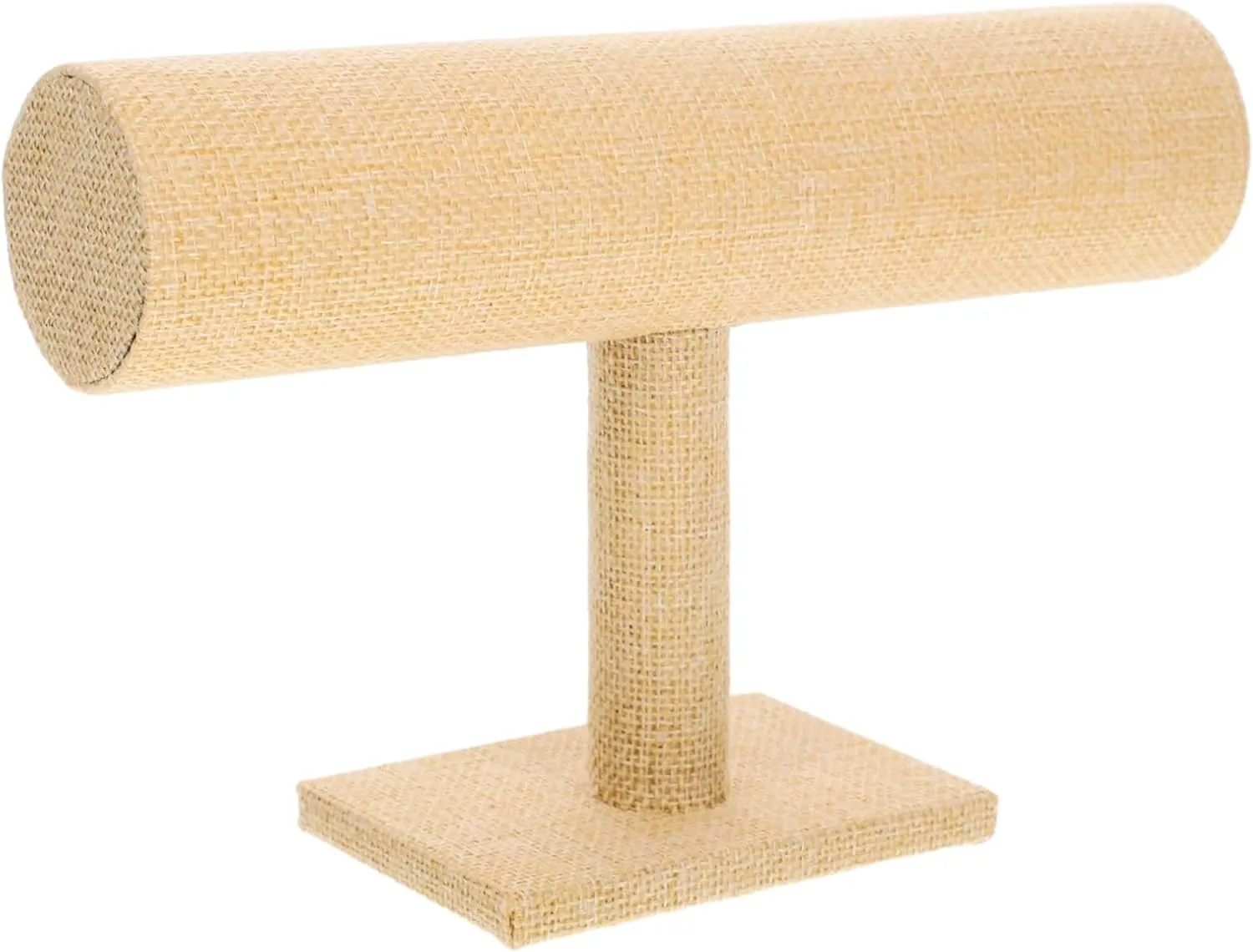 Imitation Linen Bracelet Stand Bracelet Holder Stand Wooden Bracelet Holder Bracelets Holder Watch Display Stand Bangle Rack Watches Jewelry Velvet Bar Holder Shelf Organizer Pp/300/91 (As Shown)