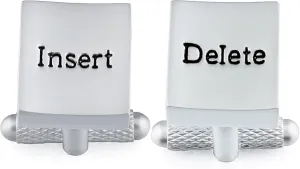 Insert and Delete Keys Cufflinks For Men With Gift Box
