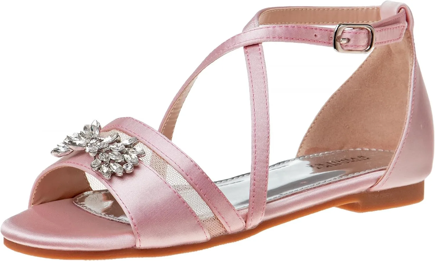 Josmo Girls Sandal Flats Dress Pumps - Kids Slip On Open Toe Strappy Sandal (Little Kid - Big Kid)