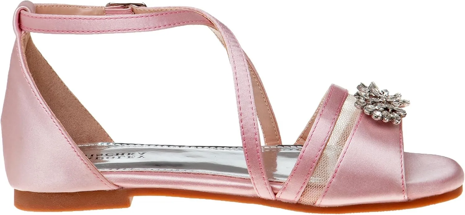 Josmo Girls Sandal Flats Dress Pumps - Kids Slip On Open Toe Strappy Sandal (Little Kid - Big Kid)