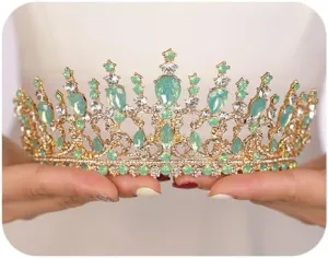 JWICOS Crystal Tiara for Women Wedding Tiara and Crown for Women Tiaras for Brides Birthday Party Princess Crown Headband Hair Accessories for Bride