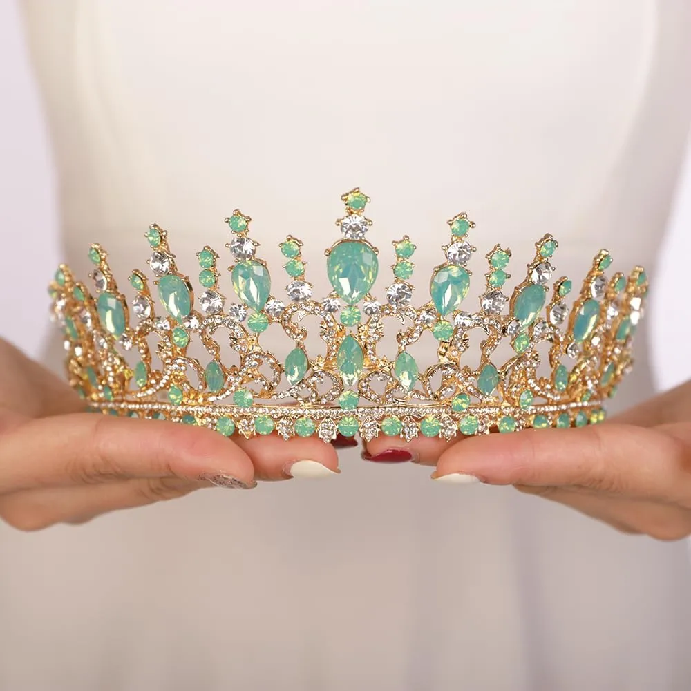 JWICOS Crystal Tiara for Women Wedding Tiara and Crown for Women Tiaras for Brides Birthday Party Princess Crown Headband Hair Accessories for Bride