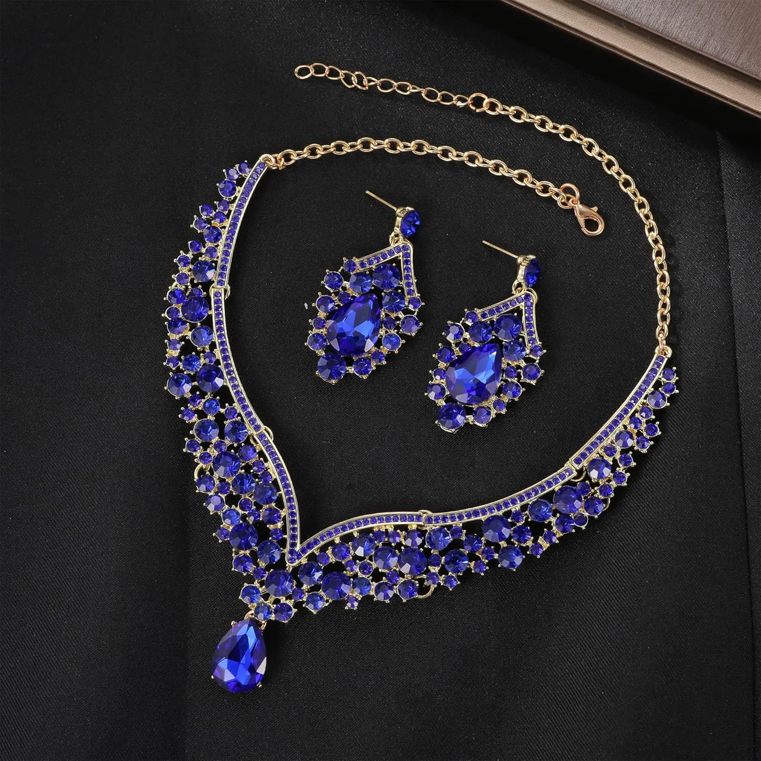 Kamirola Tiaras and Crowns for Women,Tiaras Earrings Necklace, Crystal Bridal Jewelry Set, Costume Party Halloween Prom Pageant Jewelry for Women
