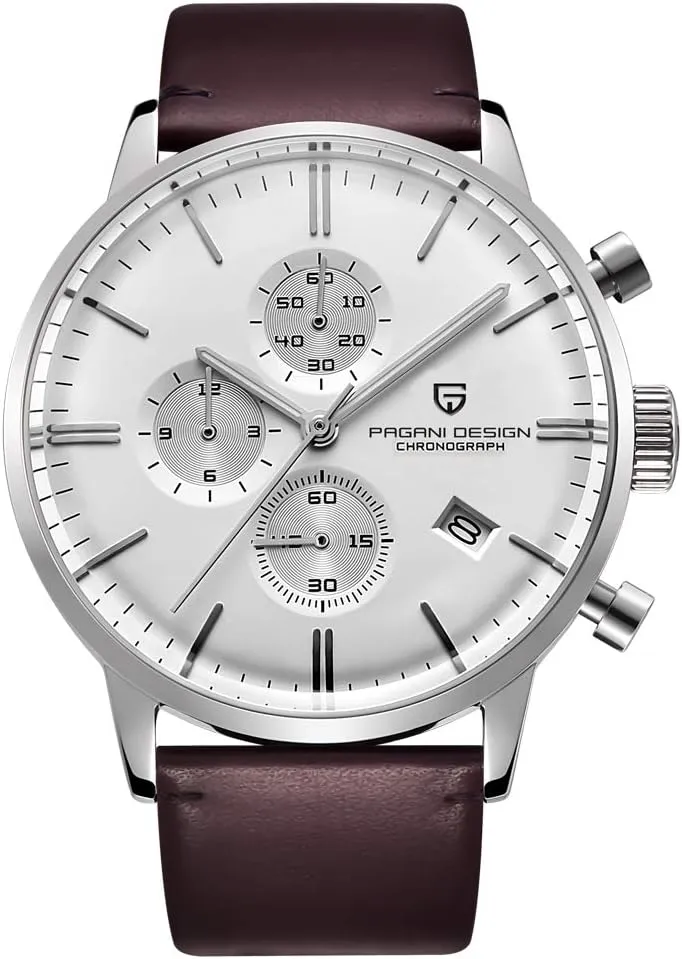 LACZ DENTON Pagani Design PD2720k Quartz Chronograph Sports Watch - Waterproof Stainless Steel Business and Casual Watch for Men