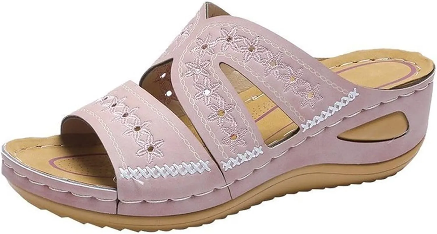 Ladmiple Sandals Women Comfortable Dressy Arch Support Orthopedic Flip Flops Summer Walking Orthotic Slides Beach Shoes 2024