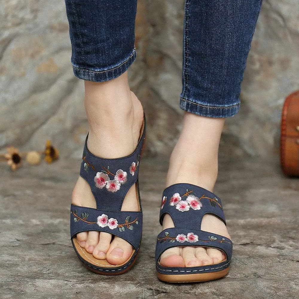 Ladmiple Womens Sandals With Arch Support Dressy Orthotic Slides Comfortable Orthopedic Walking Flip Flops Beach Summer Shoes