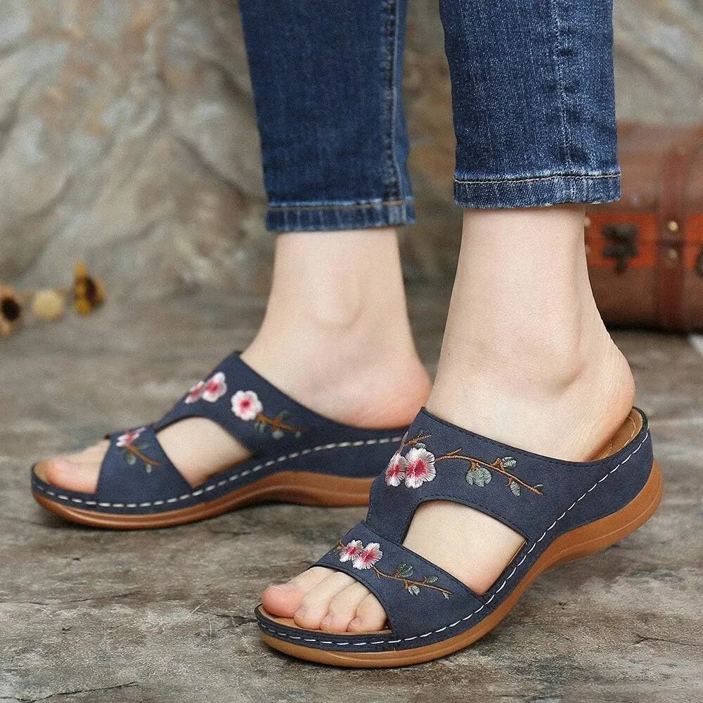 Ladmiple Womens Sandals With Arch Support Dressy Orthotic Slides Comfortable Orthopedic Walking Flip Flops Beach Summer Shoes