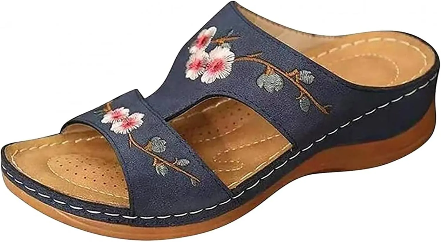 Ladmiple Womens Sandals With Arch Support Dressy Orthotic Slides Comfortable Orthopedic Walking Flip Flops Beach Summer Shoes