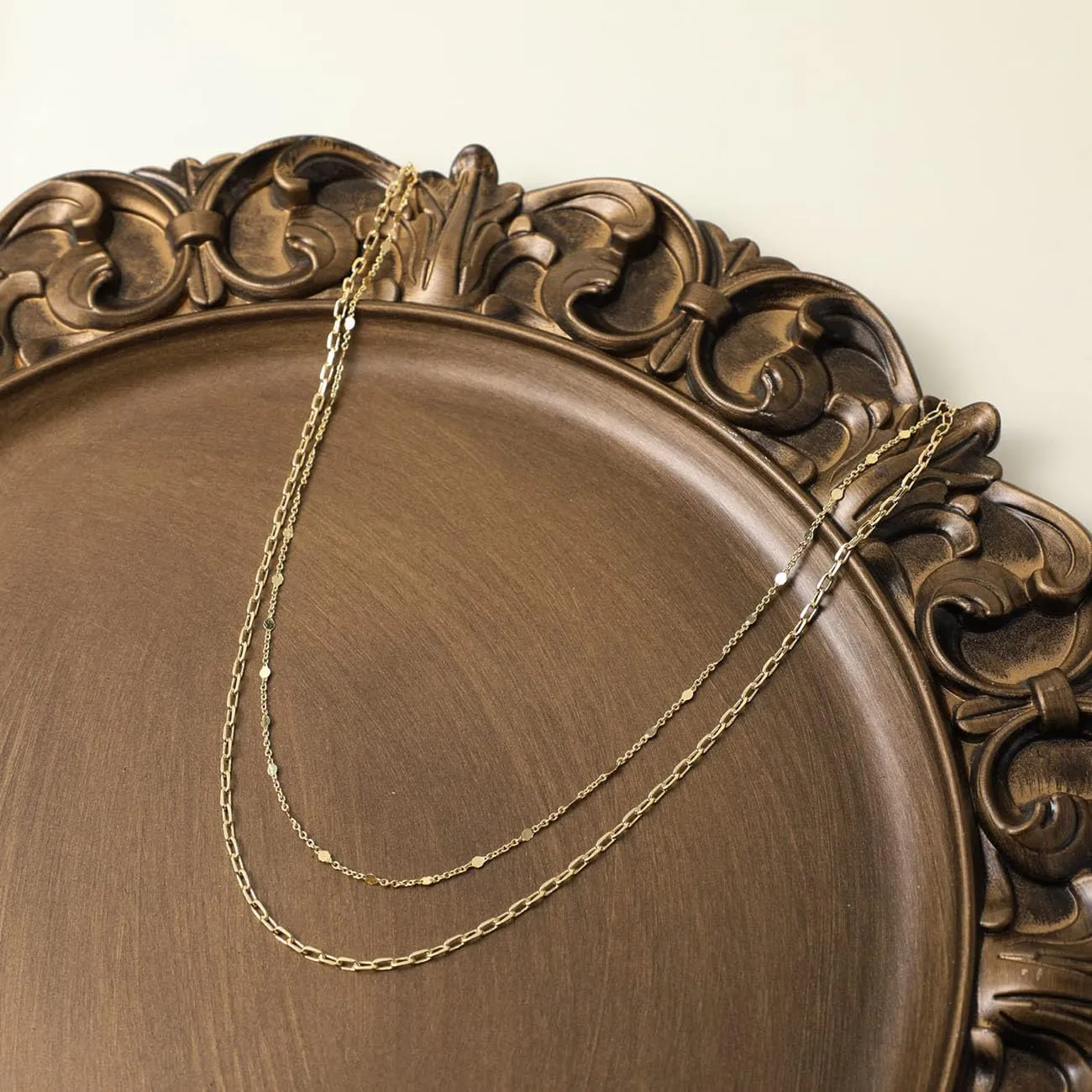 LEXODY Gold Necklaces for Women Dainty Necklace Jewelry Set Cuban Link Beaded Chain 14k Gold Layered Necklace Pendant Necklace Choker for Women Jewelry Gifts