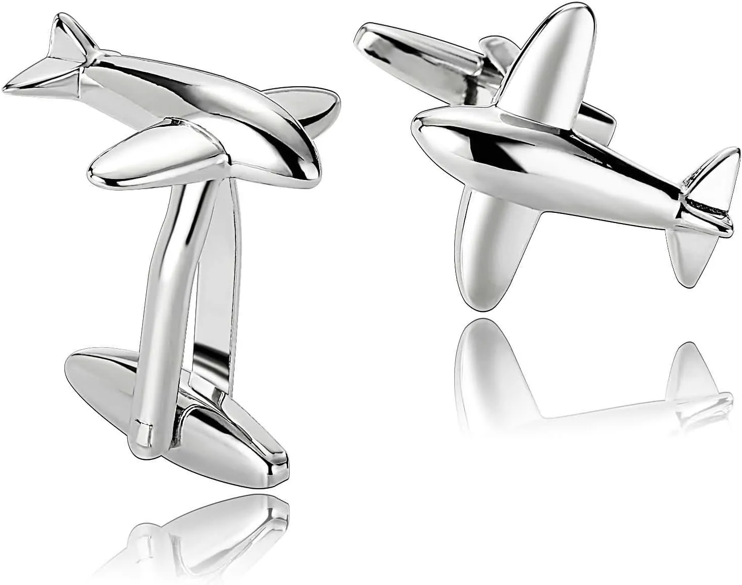 Light Up Cufflinks, Cufflinks Wedding Groom Silver Stainless Steel Flight for Man Business Wedding
