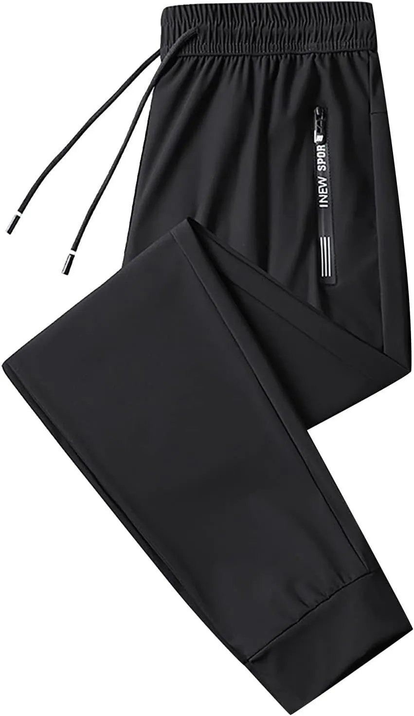 Litetao Mens Pants Casual Relaxed Fit Unisex Stretch Quick Drying Pants Casual Summer Drawstring Sports Pant with Pockets
