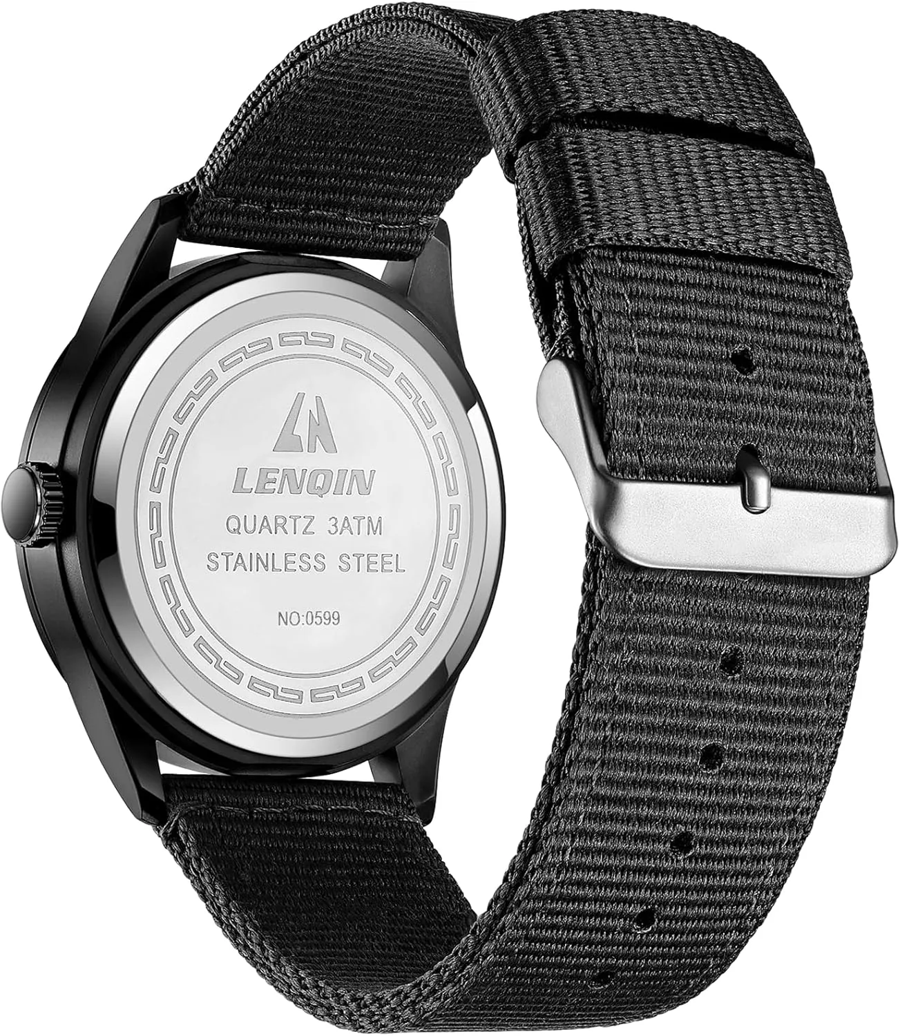 LN LENQIN Mens Watches Military Watch Sport Analog Quartz Waterproof Wrist Watch for Men with Date Luminous Army Tactical Field Casual Nylon Band
