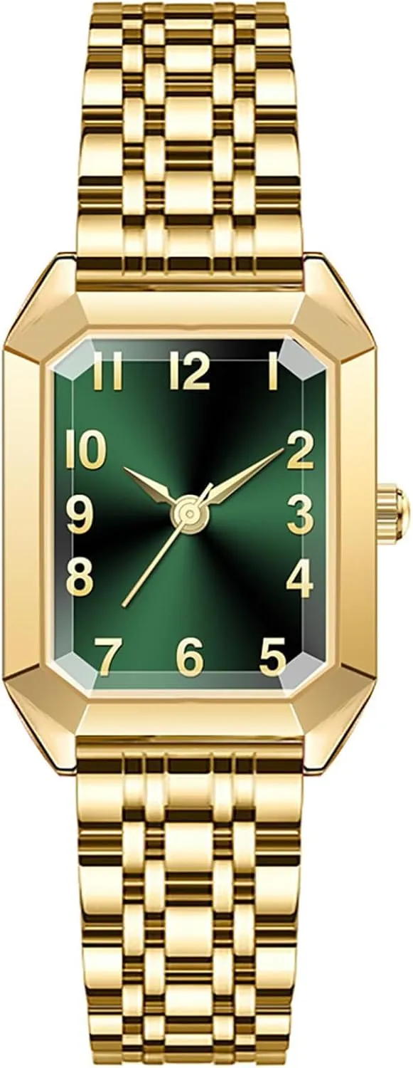Luxury Watches for Women Square Case Stainless Steel Band Ladies Wrist Watch Fashion Simple Water Resistant Quartz Wristwatch