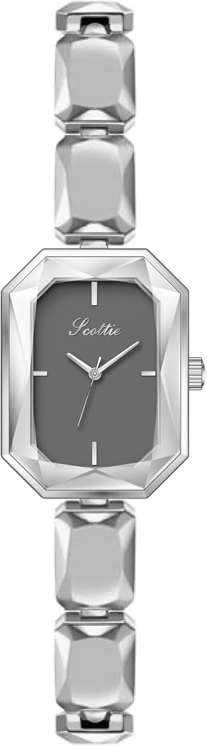 Luxury Womens Crystal Bracelet Watch Elegant Rectangular Minimalist Dial Diamond Bangle Band Waterproof Fashion Dainty Ladies Quartz Watches Ladies Gift