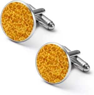 Macaroni And Cheese Funny Cufflinks Shirt Cuff Links Accessories Business Wedding Jewelry