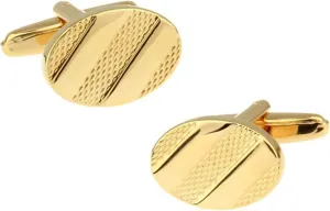 Men Cufflinks Shirts, Cufflinks for Men Yellow Gold Copper Oval for Man Business Wedding Shirt Cufflinks