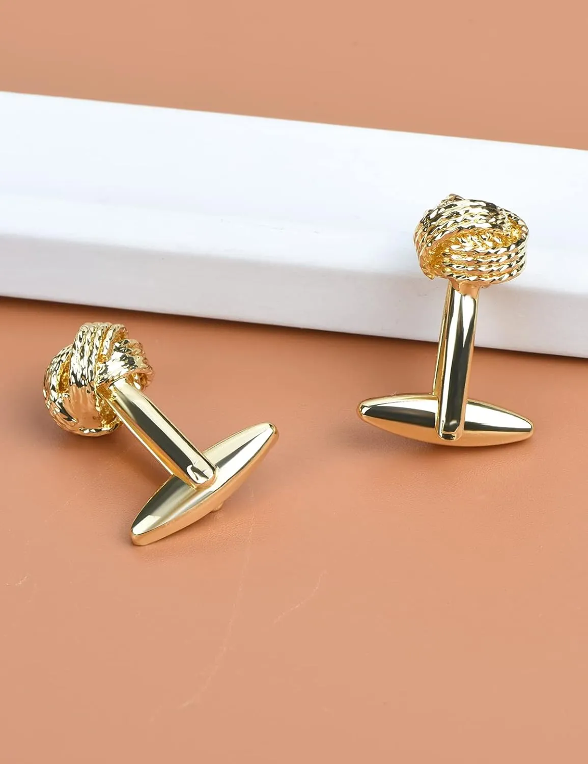 Men's Classic Metal Knot Tuxedo Shirt Cufflinks for Men Bridegroom Wedding Business Clothing Gift with Box