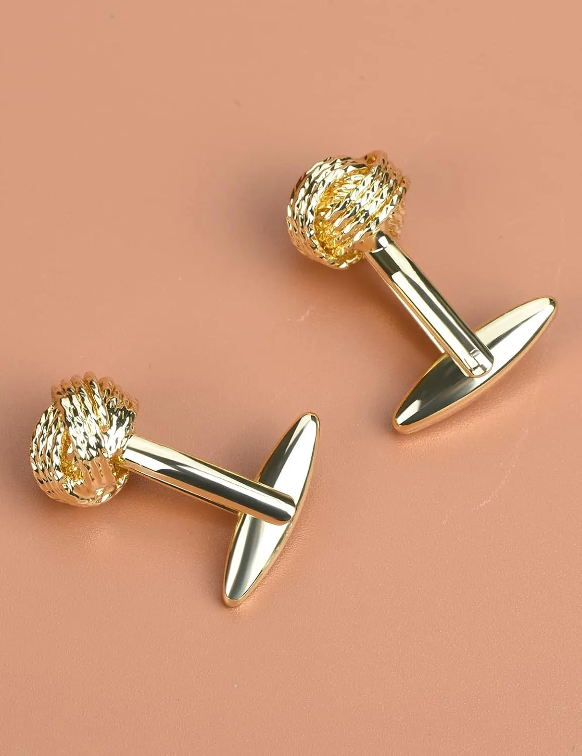 Men's Classic Metal Knot Tuxedo Shirt Cufflinks for Men Bridegroom Wedding Business Clothing Gift with Box