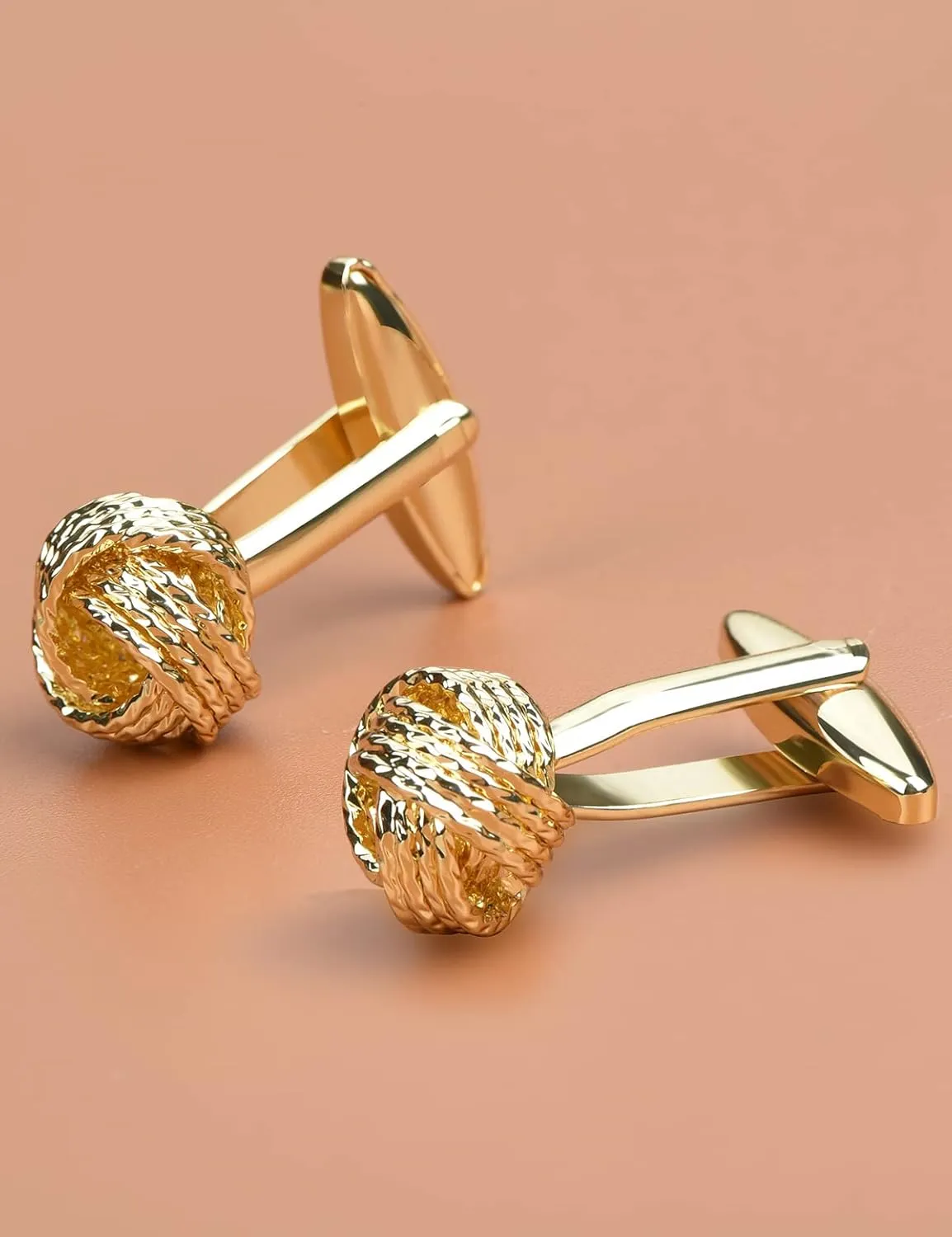 Men's Classic Metal Knot Tuxedo Shirt Cufflinks for Men Bridegroom Wedding Business Clothing Gift with Box