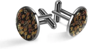 Men's Cufflinks, Traditional Japanese Dragon Clouds Wave Pattern Cuff Links for Men, Classic Cufflinks Black for Suit Shirt Wedding Business Birthday Jewelry Gift