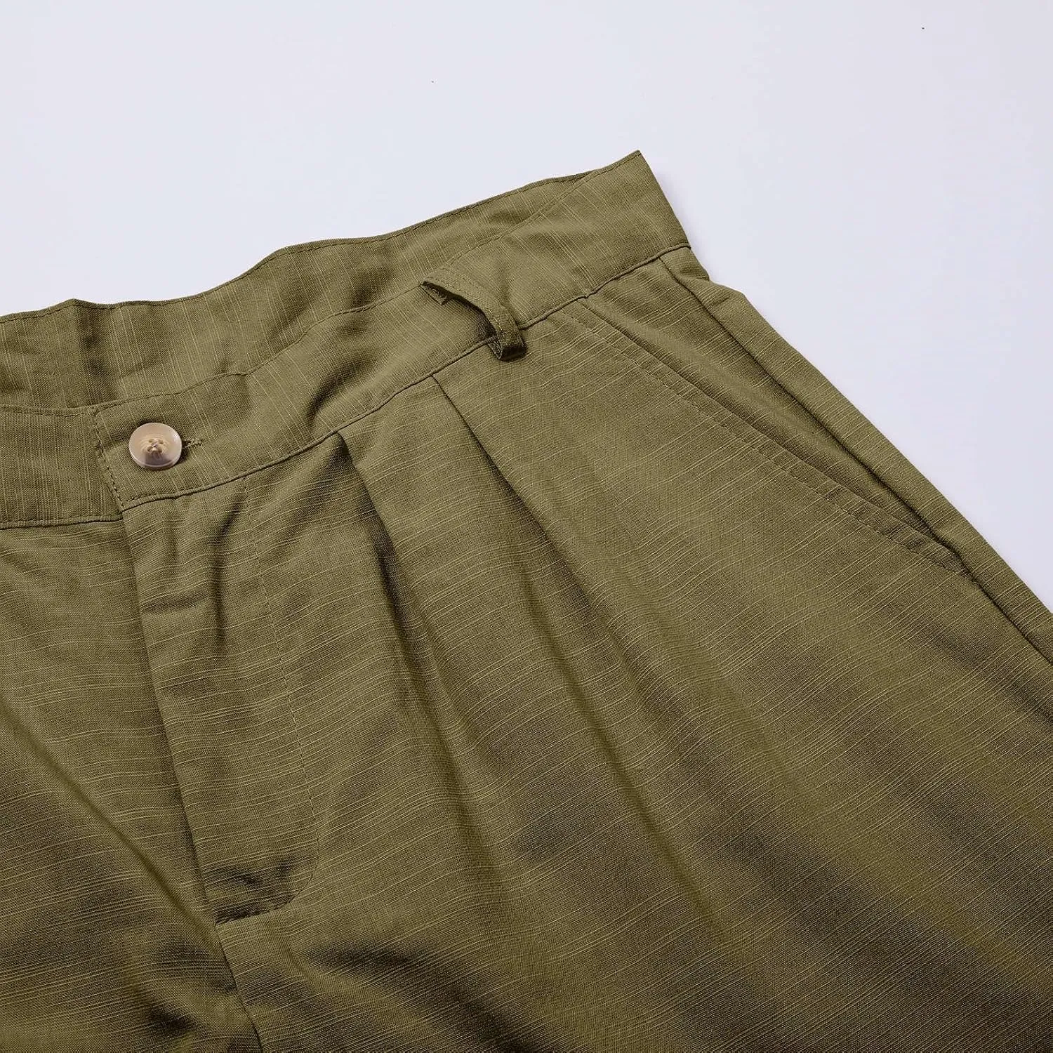 Mens Dress Pants Relaxed Fit Casual Cotton Linen Pleated Work Suit Pants Summer Straight Leg Slacks Comfort Trousers