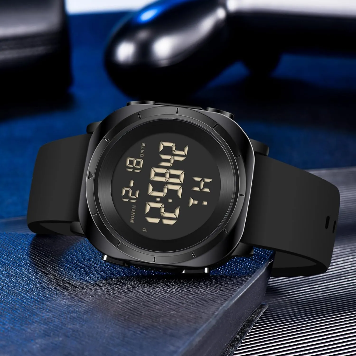 Mens Gold Digital Waterproof Running Wrist Watch for Men Military Sports Tactical Dive Cheap Men's Wrist Watches Digital Black and Silver