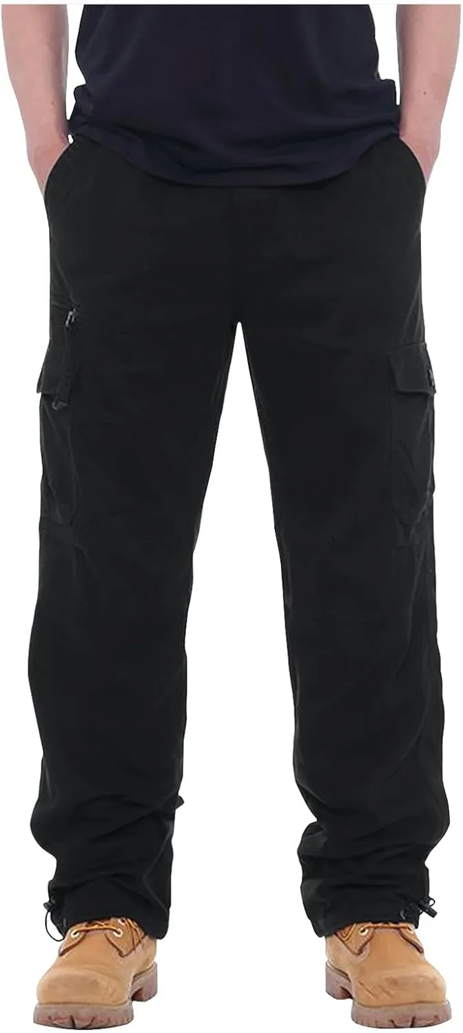 Mens Khaki Pants Relaxed Stretch Big and Tall Mens Sweatpants with Pockets Hiking Pants Match Pants Casual Slim Fit