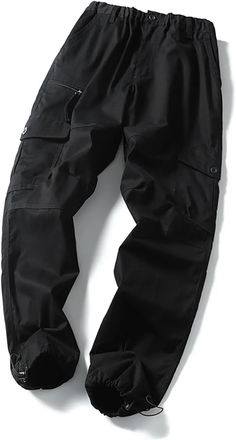 Mens Khaki Pants Relaxed Stretch Big and Tall Mens Sweatpants with Pockets Hiking Pants Match Pants Casual Slim Fit