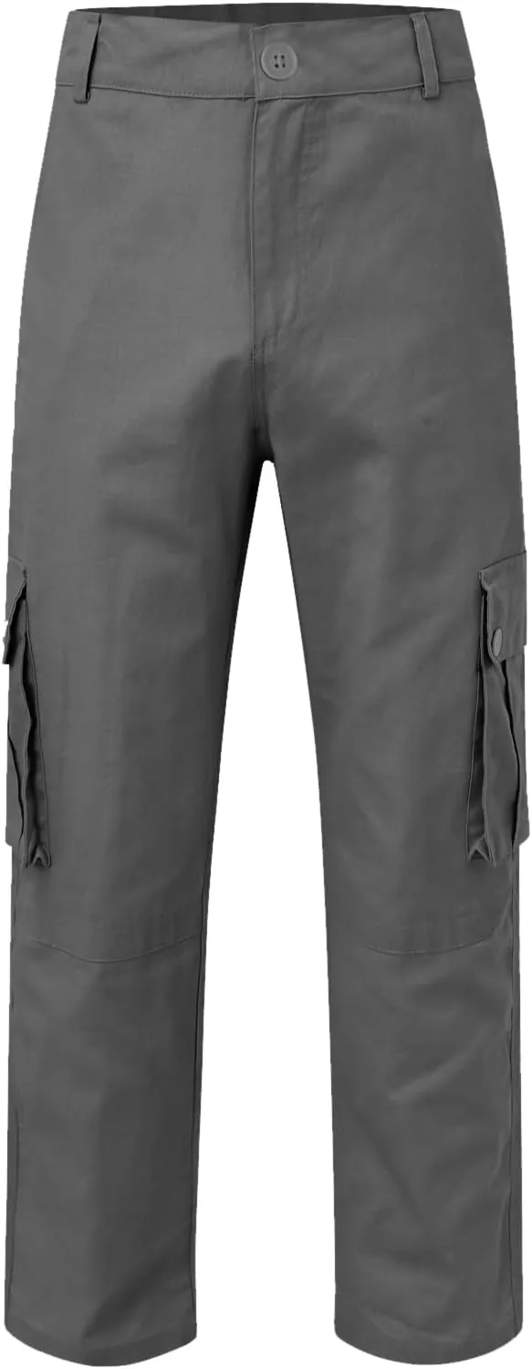 Men's Slim Fit Cargo Pants Casual Pants Relaxed Fit Wide Leg Straight Overalls Trousers with Multiple Pockets