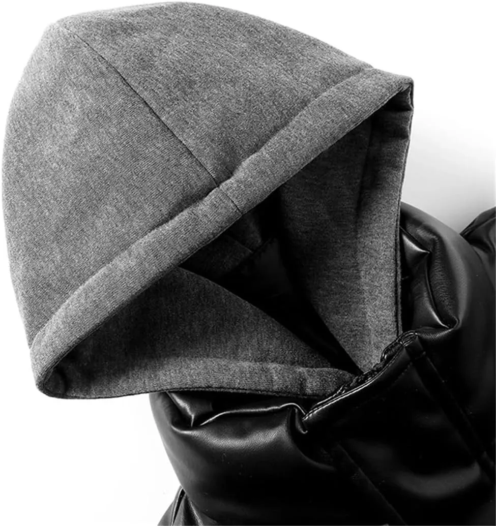 Mens Warm Thick Trendy Hooded Parkas Casual Cotton-Padded Jacket Coats