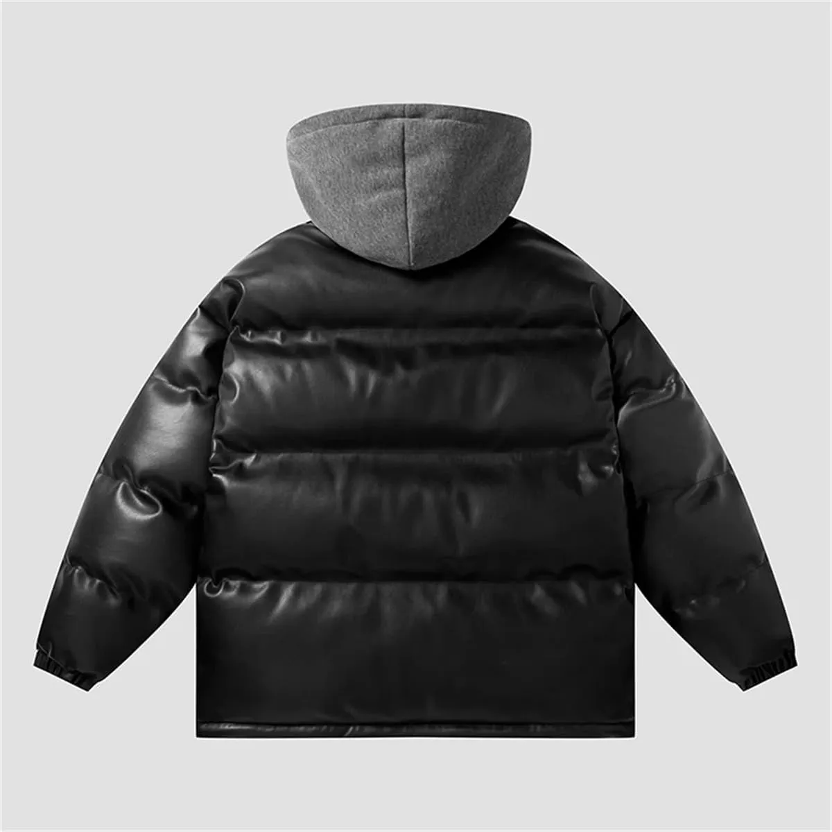 Mens Warm Thick Trendy Hooded Parkas Casual Cotton-Padded Jacket Coats