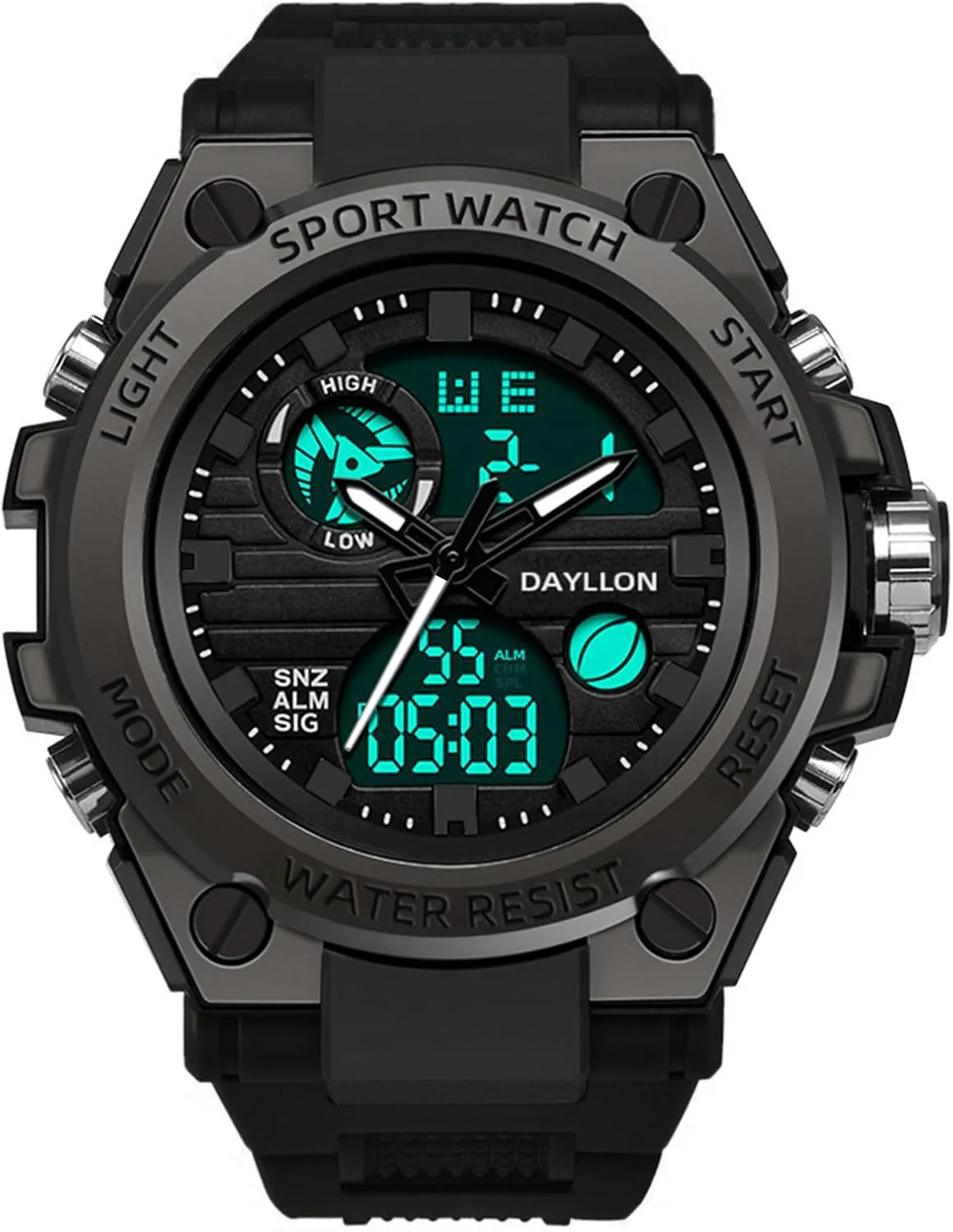 Mens Watch Military Sports Outdoor Waterproof Watches for Men Date Multi Function Tactics Alarm Stopwatch Analog Watches