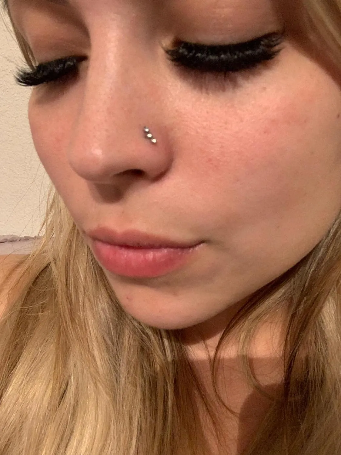 MODRSA Hoop Nose Rings - 20g L Shape Studs, Surgical Steel Corkscrew Hoops