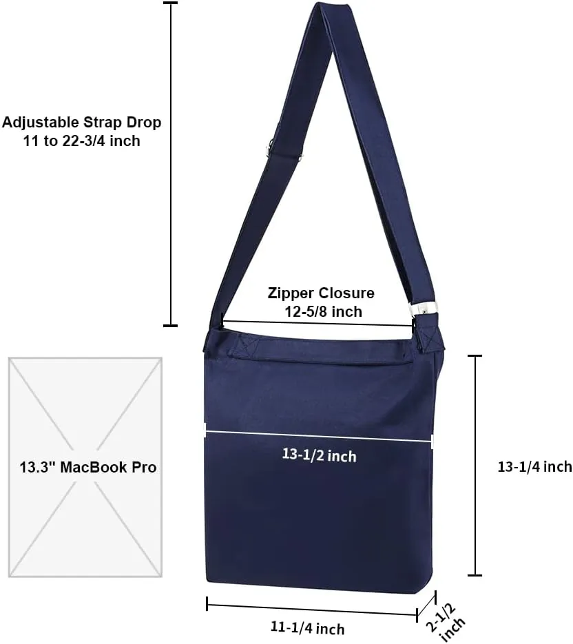 Muka Canvas Shoulder Bag with Zipper Hobo Crossbody Handbag Casual Tote
