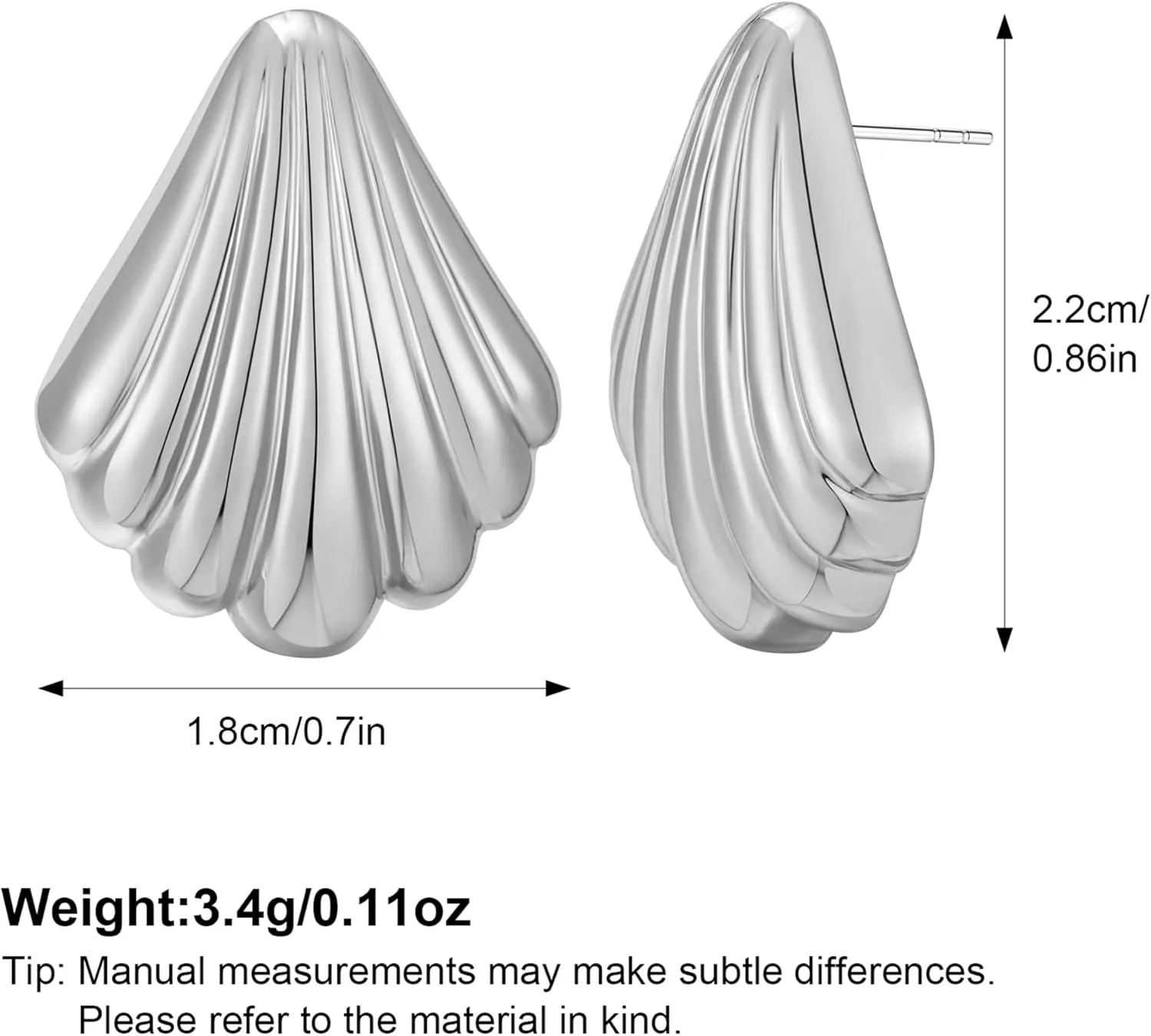 MUYAN Chunky Gold Textured Earrings for Women Trendy Minimalist Large Chunky Studs Fashion Jewelry