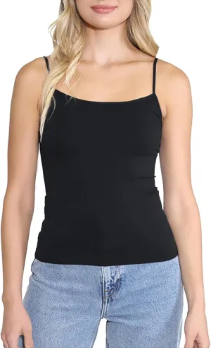 NIKIBIKI Women Seamless Classic Short Camisole Crop Top, Made in U.S.A, One Size