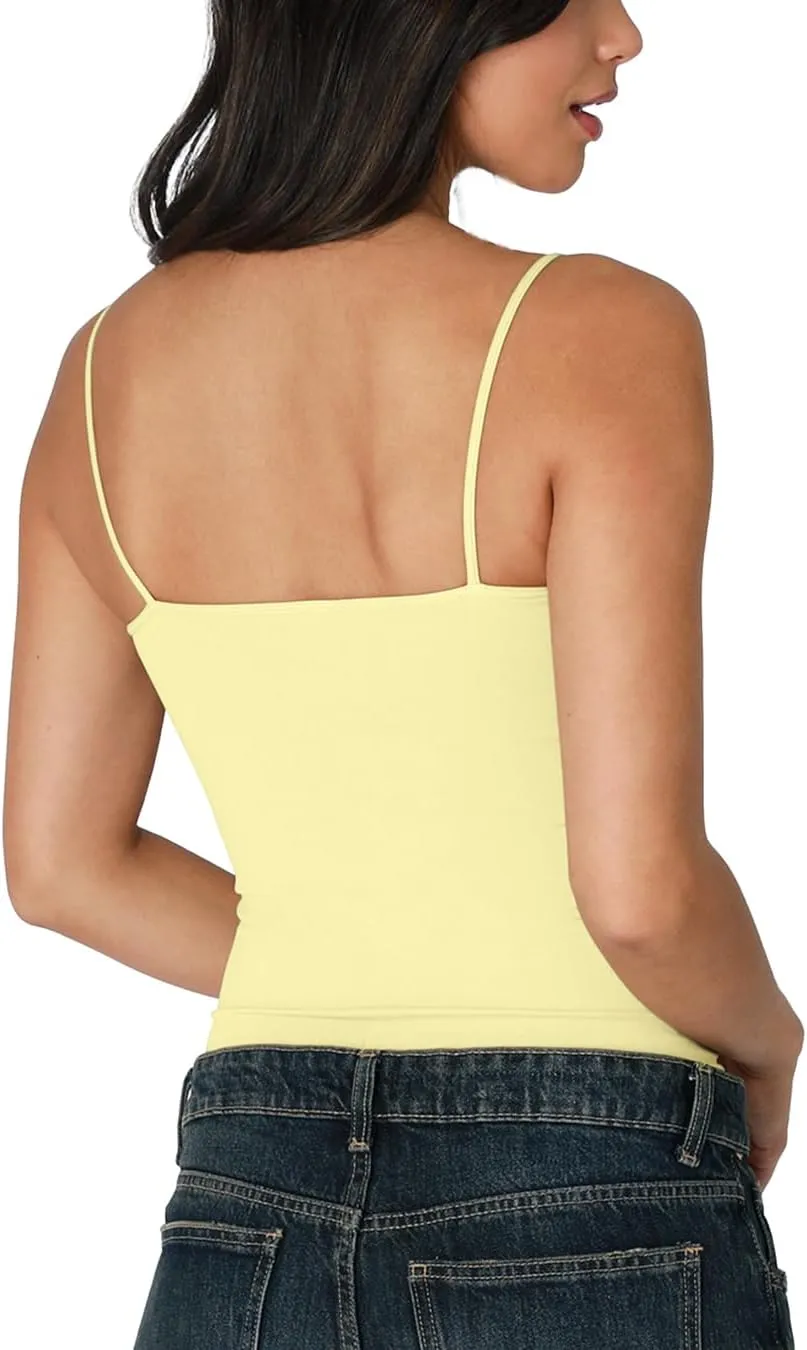 NIKIBIKI Women Seamless Classic Short Camisole Crop Top, Made in U.S.A, One Size