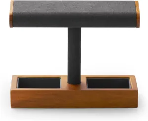 Oirlv Solid Wood Watch Display Stand T-bar Watch Stand for Men and Women Jewelry Accessory Organizer for Store and Home(SM19102)