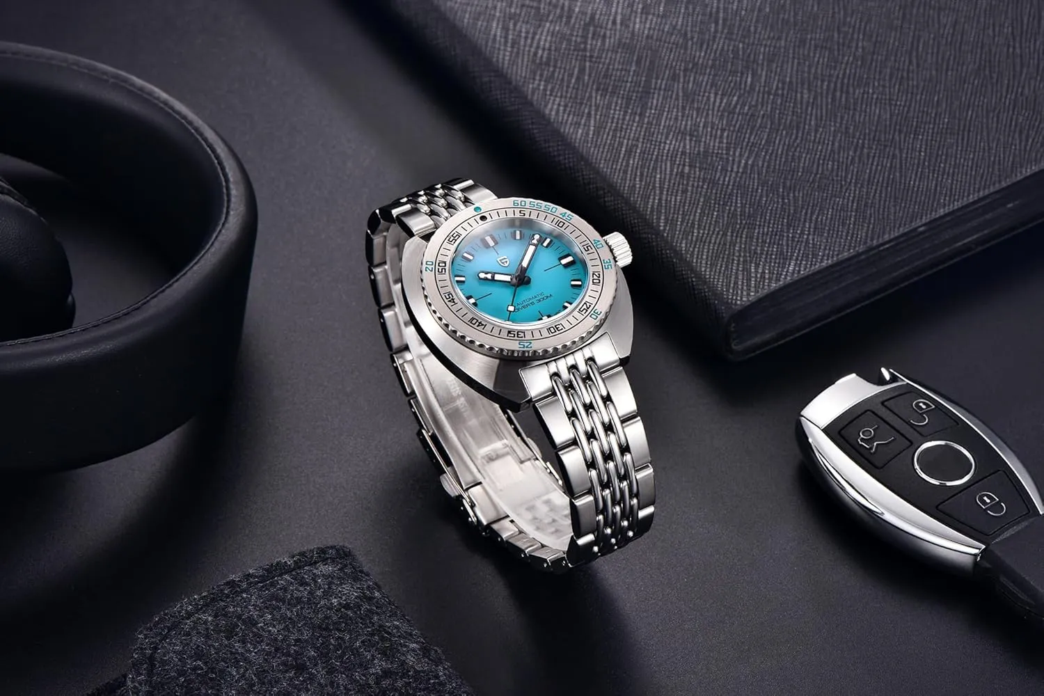 Pagani Design Mens Watches Waterproof 300M Automatic Watches for Men NH38A Movement Stainless Steel Mechanical Wrist Watch