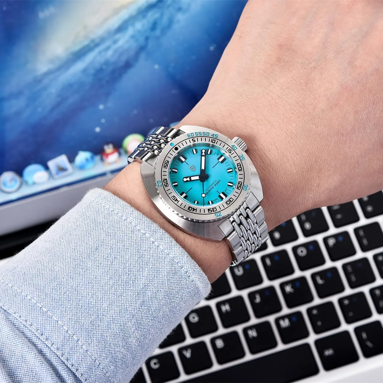 Pagani Design Watches for Men Japanese Movement 300m Waterproof Sapphire Glass Luminous Business Luxury Men's Automatic Diver's Watch