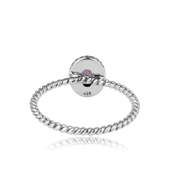 PANOPLY Choice of Sterling Silver Rings, Gemstone Oxidized Rings, Gold Plated Rings, Rings Sterling Silver, 925 Sterling Silver Rings For Women Teens Girls (Amethyst- Oxidized, 8)