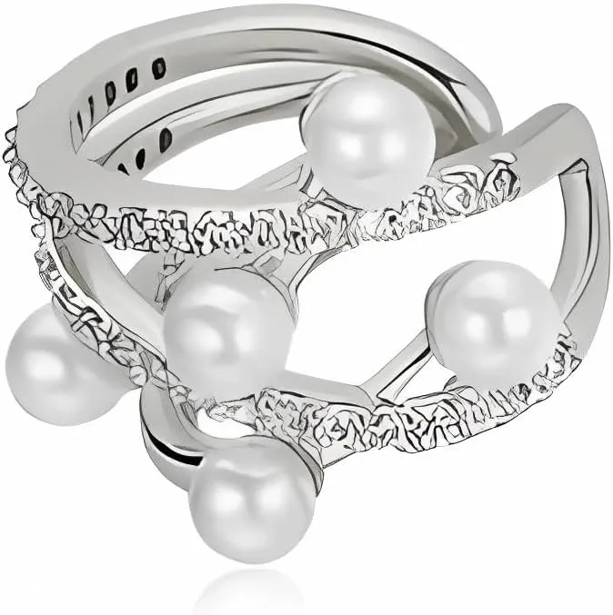 Pearl Ear Cuff Non Piercing Ear Cuff CZ Earrings for Women Non Pierced Clip on Cartilage Jewelry for Gifts
