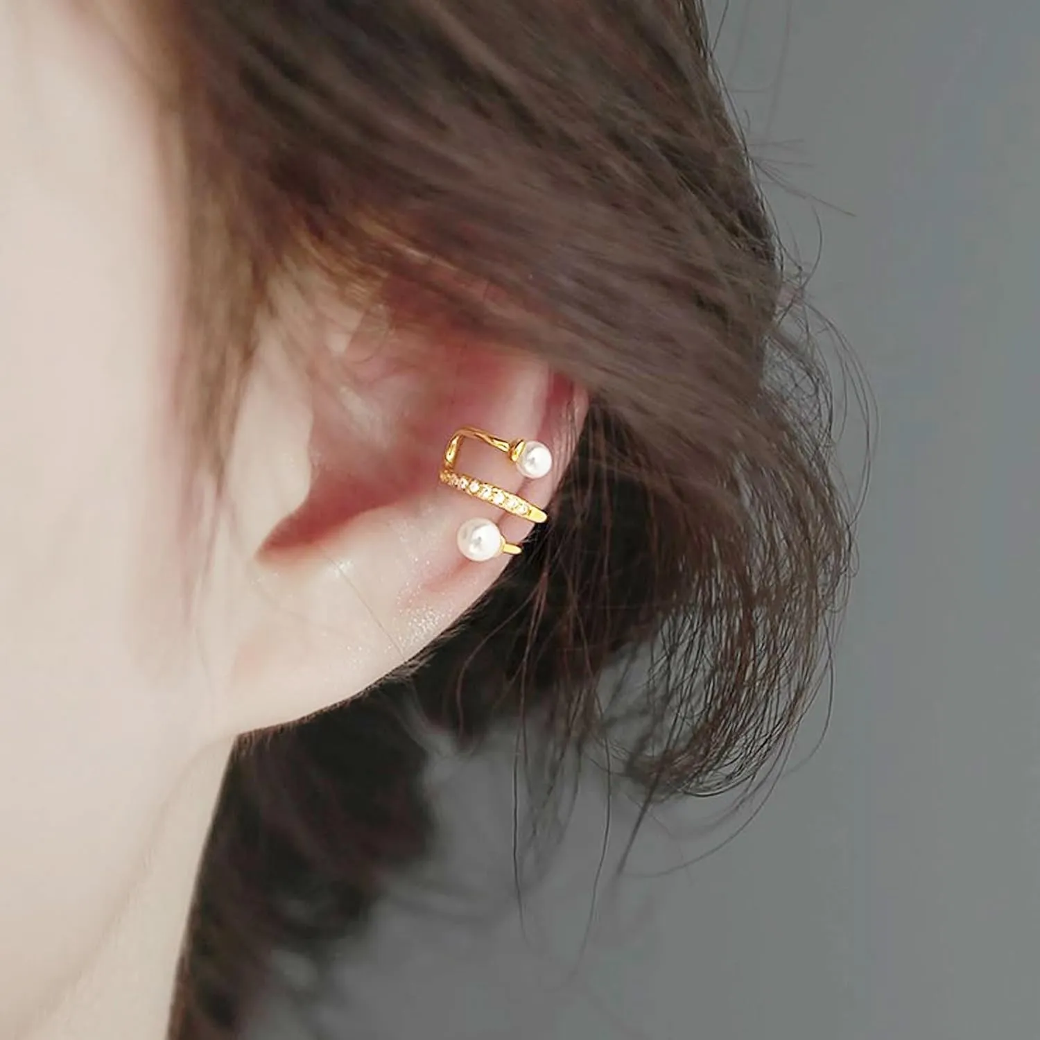 Pearl Ear Cuffs - Non-Piercing Cartilage Earrings for Women - Stocking Stuffers & Jewelry Gifts